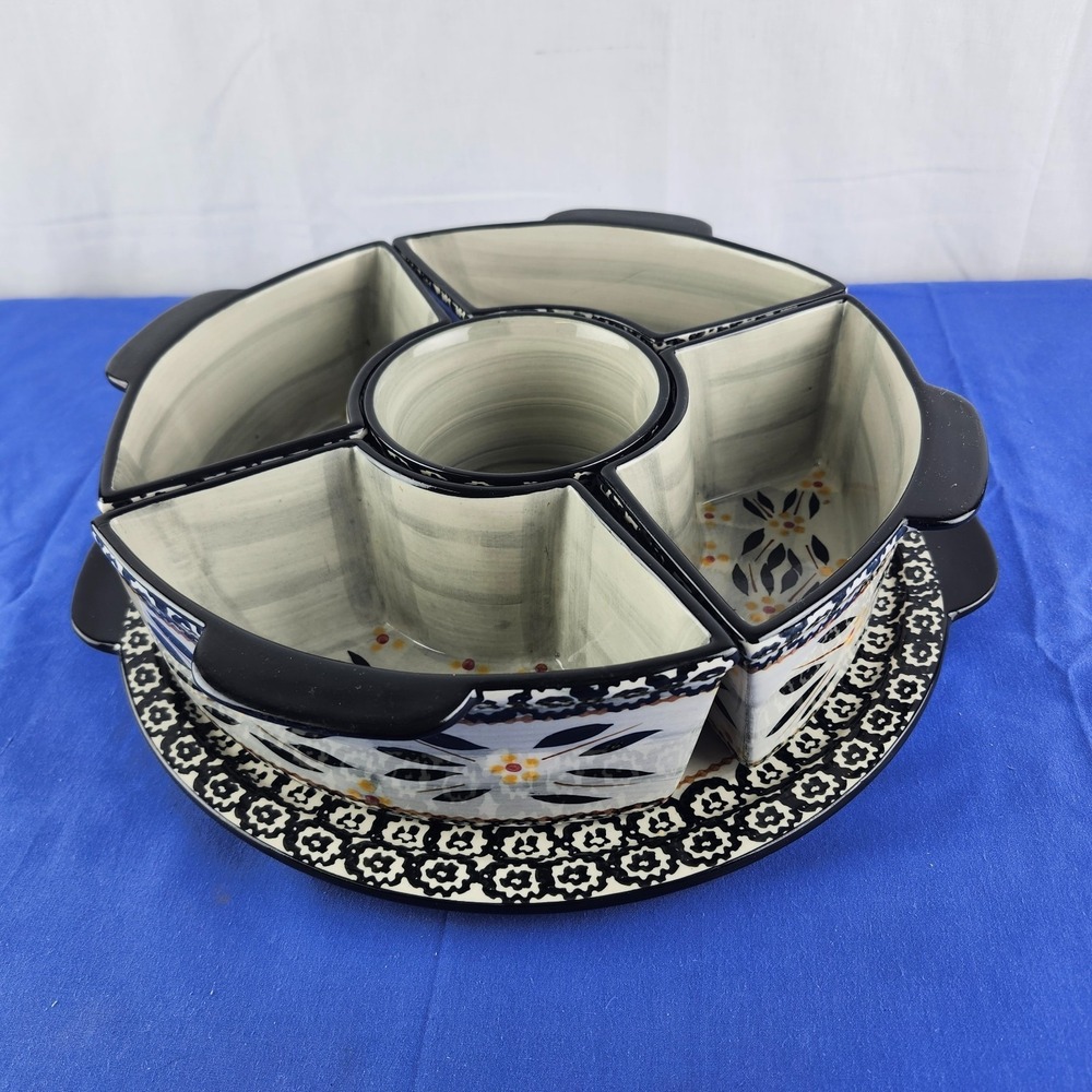 VTG Temptations Tara Ovenware Chip/Dip 6 Piece Serving Set Old World Collection